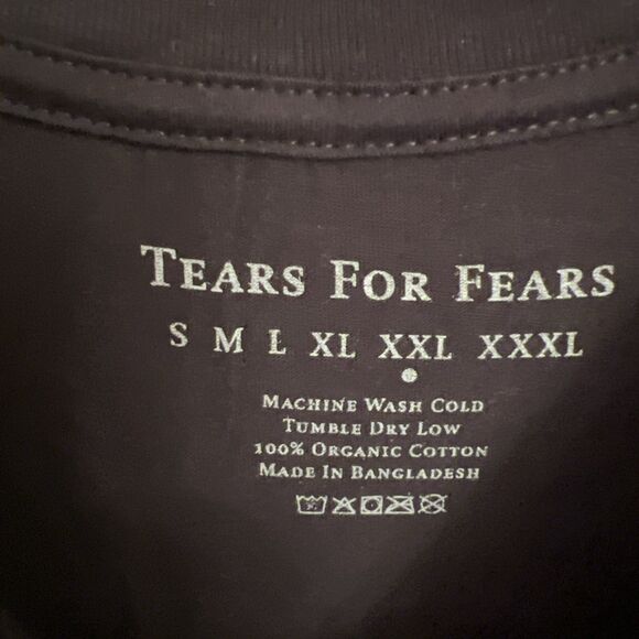 NWOT Tears For‎ Fears 'The Tipping Point World Tour 2022' Shirt Adult  XXL Black - Picture 3 of 5